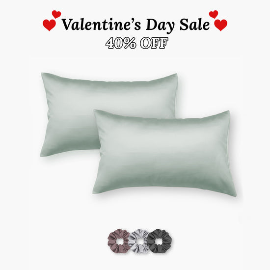 Satin Pillow Covers - Pack of 2 (With 3 free scrunchies)