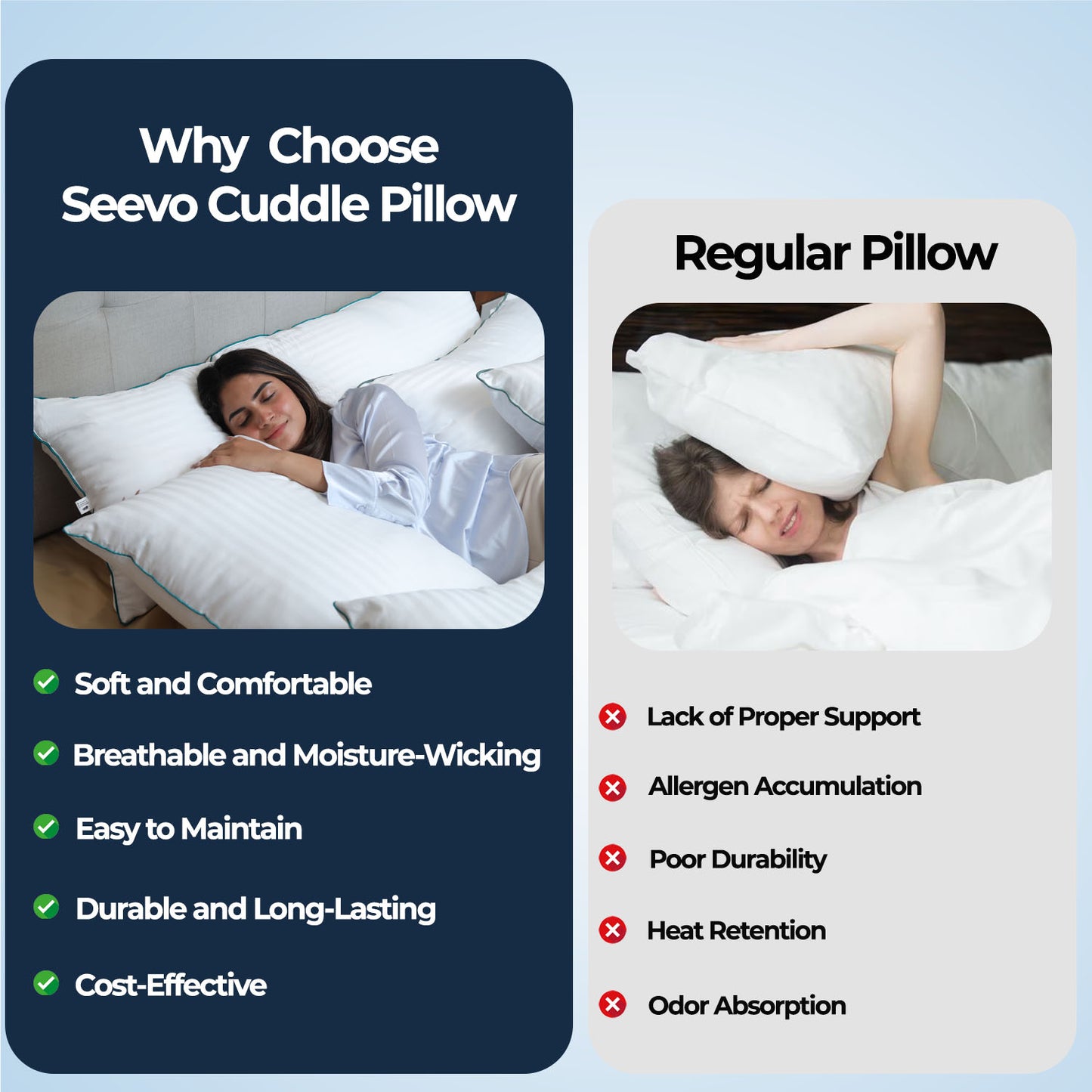 Classic Bed Pillows (Soft & Sturdy)